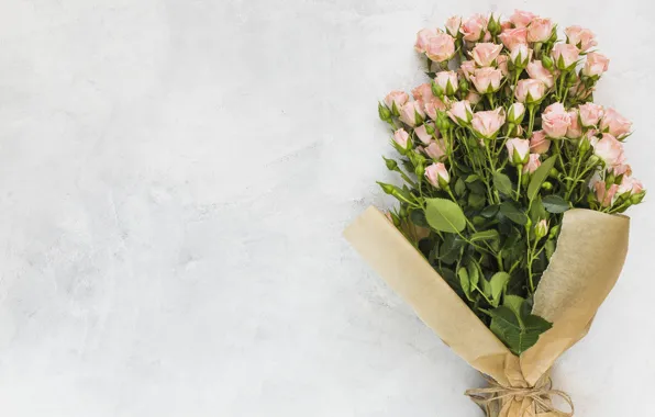 Flowers, roses, bouquet, pink, pink, flowers, beautiful, romantic