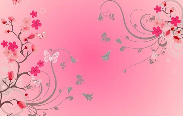 Picture butterfly, flowers, background, flowers, background, butterflies