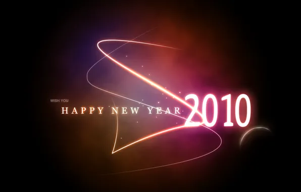 2010, Happy New Year, Glowing 2010, New Year