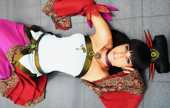 Girl, decoration, costume, lies, cosplay