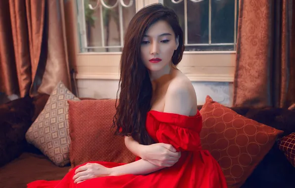 Girl, pose, background