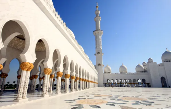 Gold, the building, tower, temple, arch, dome, Mosque, temple