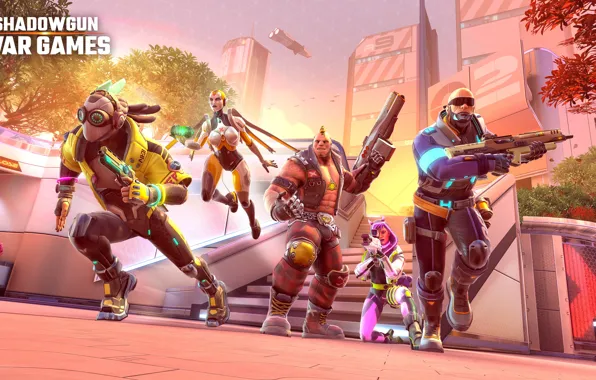 Fiction, robots, cyborgs, characters, run, Shadowgun War Games