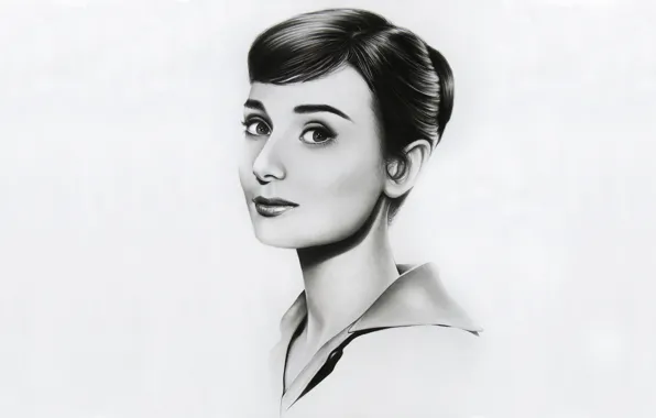 Figure, art, Audrey Hepburn