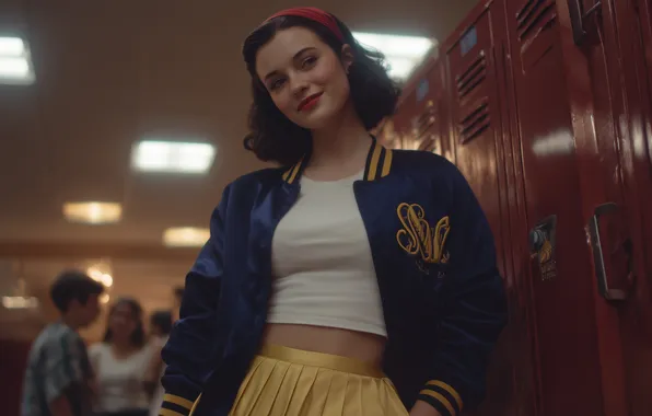 Women, looking at viewer, bare midriff, cheerleaders, AI art
