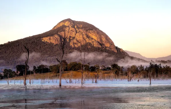 Picture mountain, Morning, Lake Moogerah