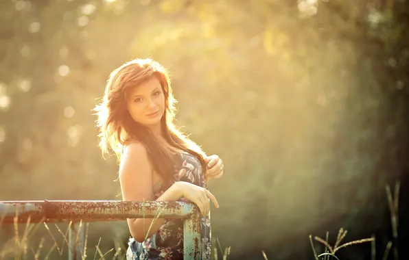 Girl, light, background