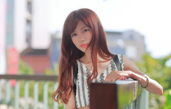 Summer, look, girl, background, hair, makeup