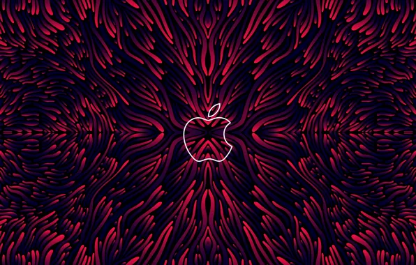 Picture Apple, Red, Logo, Symmetry, WWDC 2023 Event