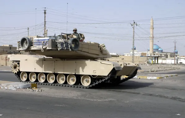 Picture the city, soldiers, tank, usa, abrams