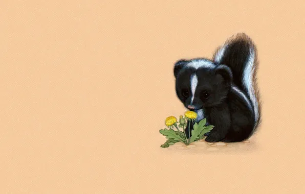 Picture baby, art, pussy, skunk, children's