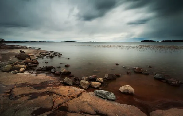 Landscape, nature, river, stones