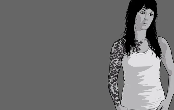 Picture white, vector, tattoo, Black