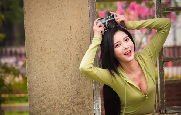 Picture look, pose, smile, mood, model, portrait, hands, makeup