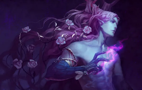 Magic, roses, being, spikes, MAG, guy