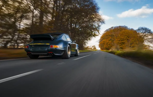 Picture car, 911, Porsche, road, 964, speed, rear view, Theon Design Porsche 911