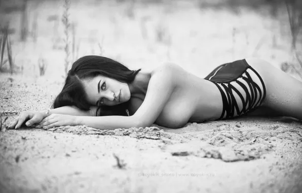 Boobs, model, nude, brunette, breasts, Coekin Constantine