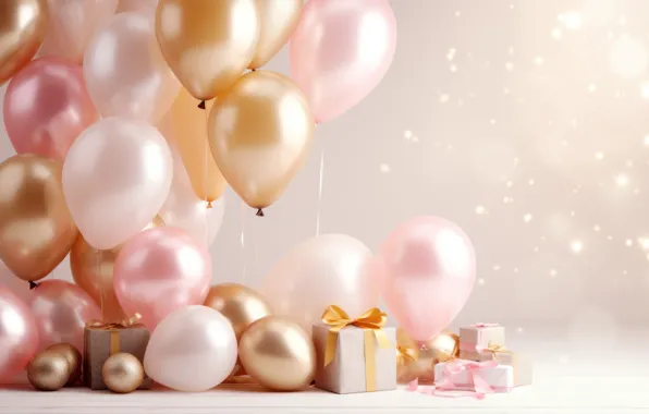 Balls, lights, balloons, holiday, balls, Shine, Christmas, gifts