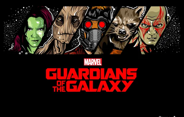 Picture comic, Rocket, Guardians Of The Galaxy, Guardians of the Galaxy, Gamora, Groot, Drax, Star Lord