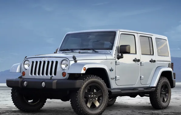 Picture the sky, jeep, SUV, the front, wheel, jeep, wrangler, Ringler