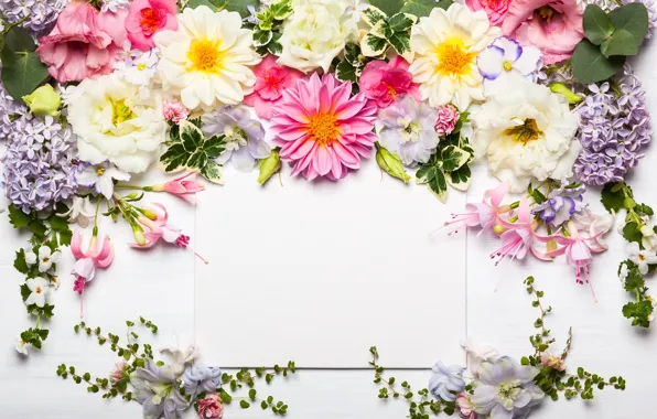 Flowers, flowers, beautiful, composition, frame, floral