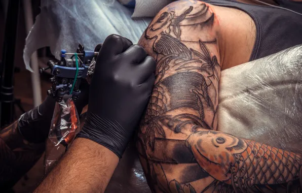 Tattoo, ink, arm