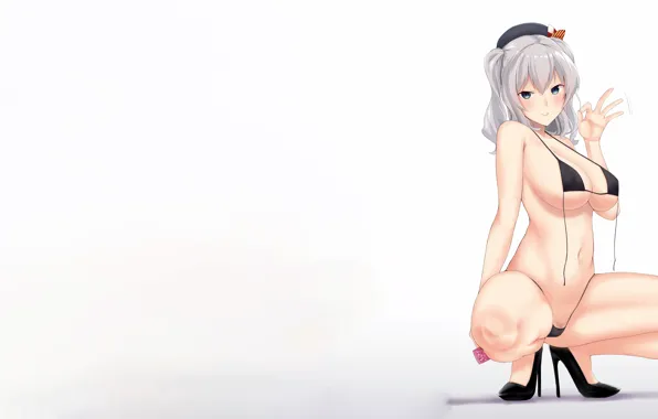 Girl, sexy, cleavage, boobs, anime, beautiful, short hair, pretty