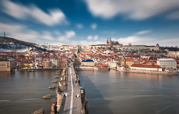 Picture Prague, cityscape, Czech Republic, Charles Bridge, Stone Bridge, Vltava river, Prague Bridge, Peter Parler