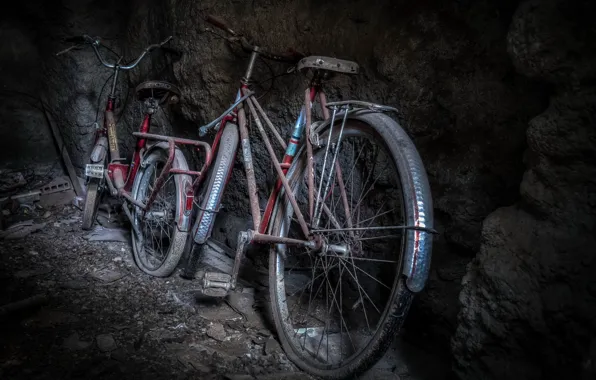Background, cellar, bikes
