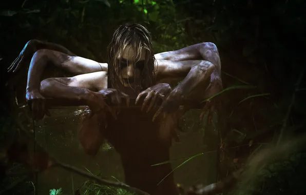 Girl, background, hands