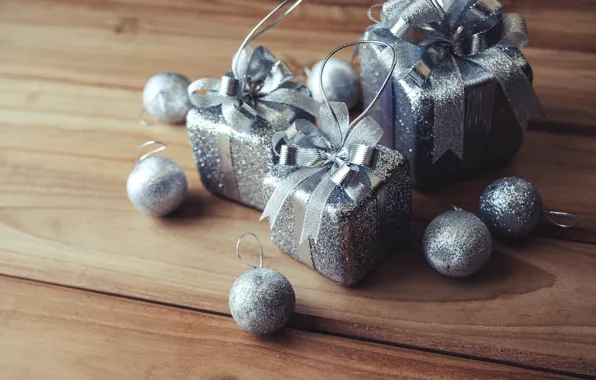 Decoration, balls, New Year, Christmas, gifts, Christmas, balls, wood
