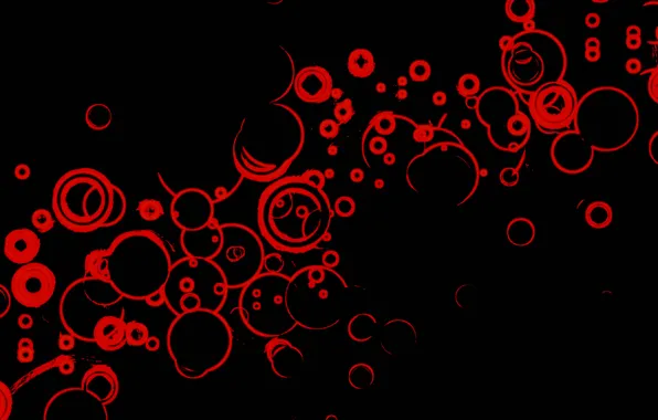 Color, circles, red, abstraction, abstraction, black, texture, texture