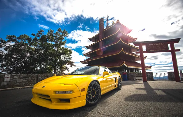 Japan, yellow, Acura, NSX