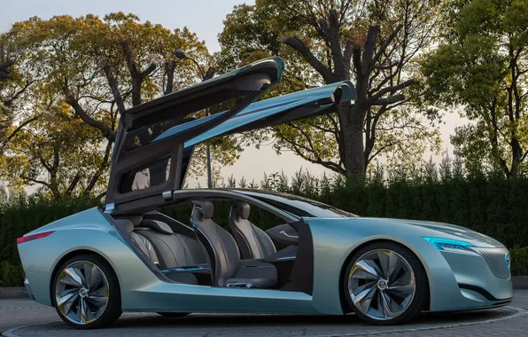 Machine, Concept, the concept car, trees, door, Riviera, Buick