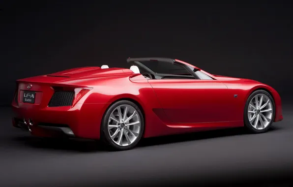 Red, Lexus, the concept, 2010, Lexus, LF-A, Rodster