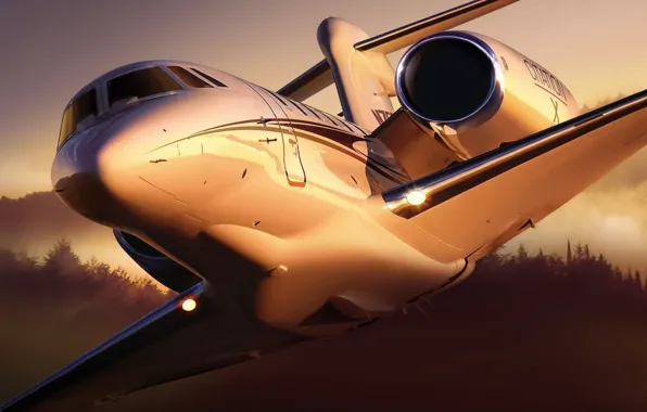 The sky, clouds, the plane, civil