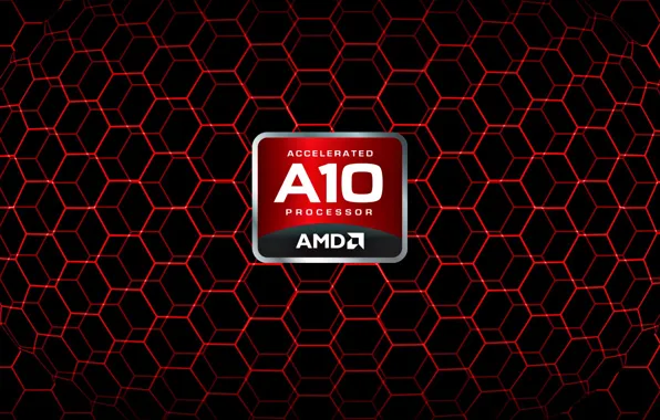 Logo, Red, AMD, A10, APU