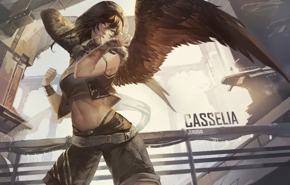 Picture girl, wings, angel, art