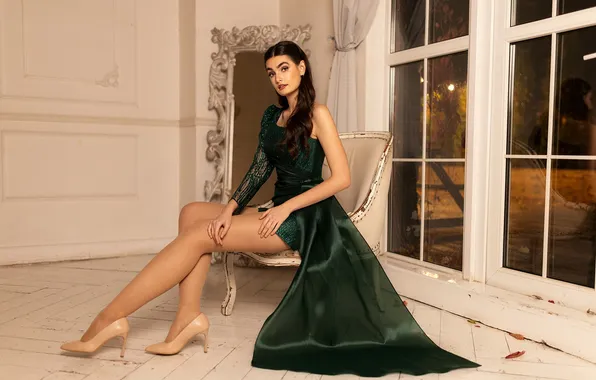 Girl, sweetheart, model, brunette, Wallpaper, Shoes, Heels, beautiful