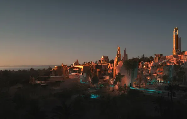 Night, gage, neom, saudi arabia, elanan, gulf of aqaba