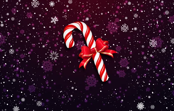 Minimalism, Snow, Christmas, Snowflakes, Background, New year, Holiday, Art