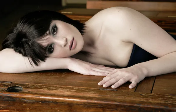 Look, pose, model, makeup, actress, brunette, neckline, celebrity