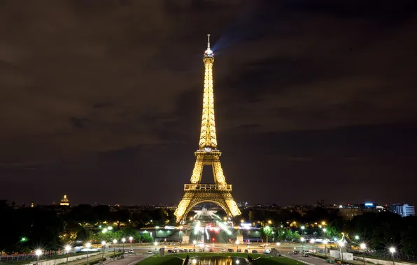 Paris, night, Eiffel Tower