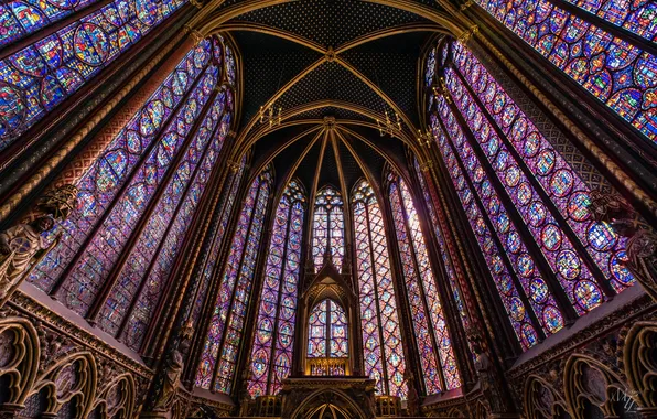 Windows, stained glass, temple, architecture, the Church