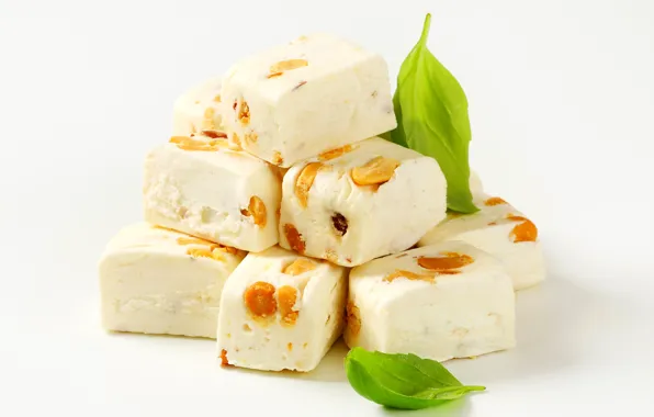 Sweets, nuts, hazelnuts, candy, nougat, nougat