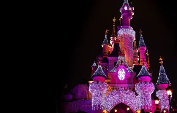 Castle, backlight, Disneyland