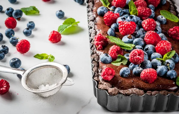 Berries, Chocolate, pie, Fruit, dessert, Bondarenko Rimma