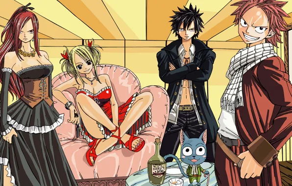 Anime, art, characters, Fairy Tail, Fairy tail