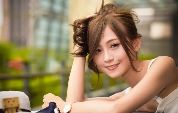 Picture face, smile, background, cutie