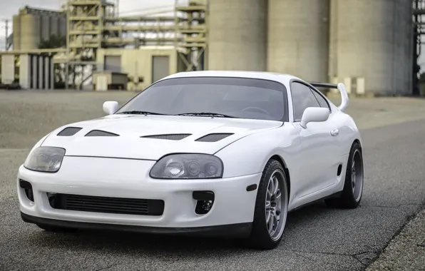 Picture white, supra, toyota, factory